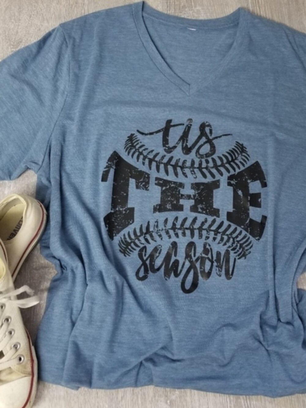 Baseball Themed Vneck tshirt - Picture 7 of 7